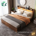 Мебель для спальни Tyle USB-зарядное устройство Деревянный каркас кровати